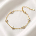 Crystal Clover Lucky Charm Delicate Bracelet